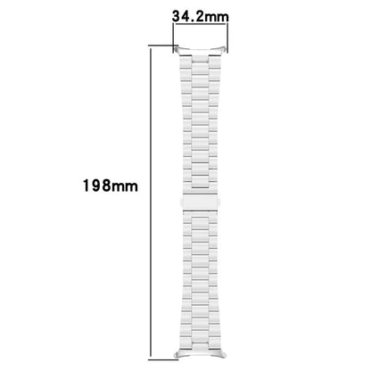 KALEBOL For Samsung Galaxy Watch Ultra 47mm Metal Watch Band Three-Beads Steel Wrist Strap