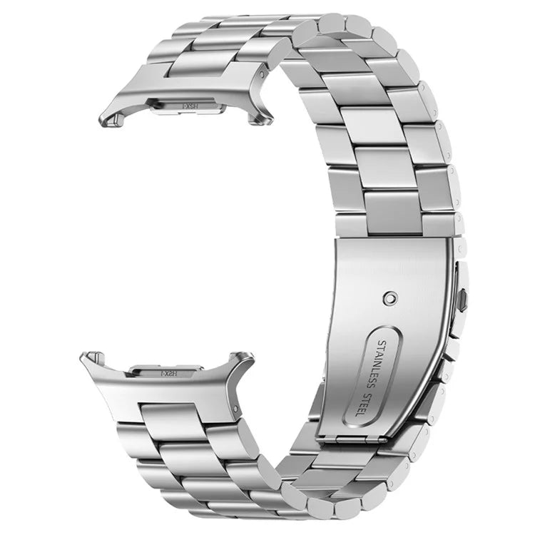 KALEBOL For Samsung Galaxy Watch Ultra 47mm Metal Watch Band Three-Beads Steel Wrist Strap