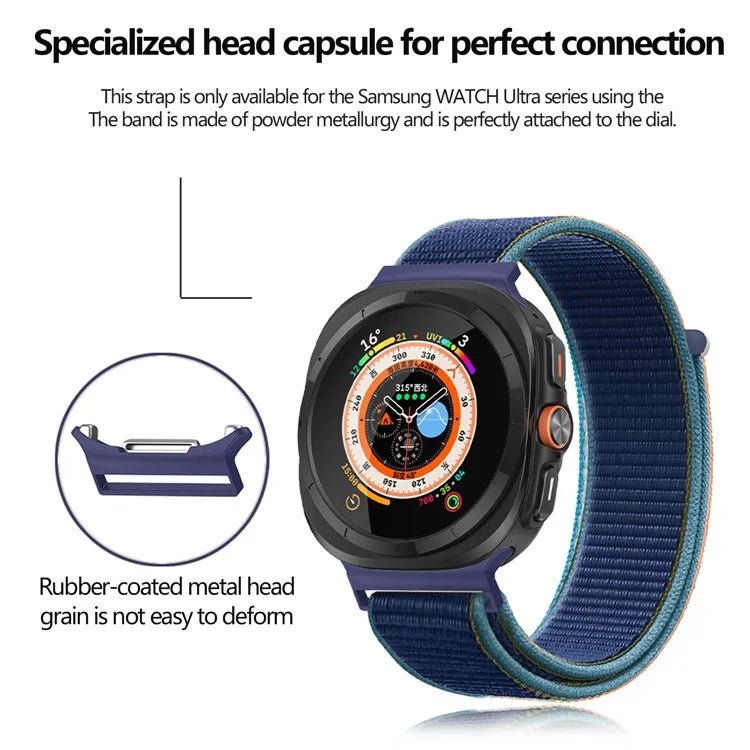 KALEBOL For Samsung Galaxy Watch Ultra 47mm Adjustable Braided Nylon Band Replacement Wrist  Strap