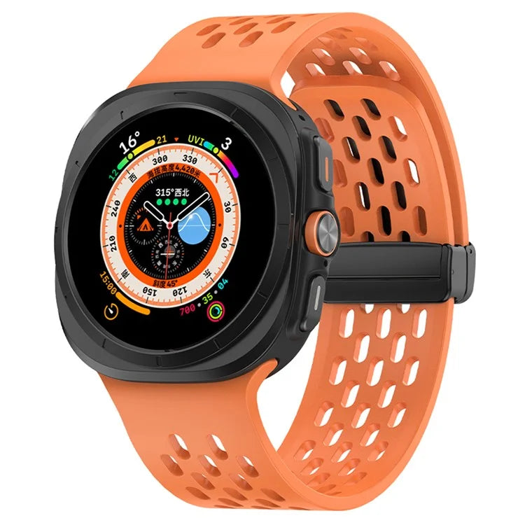 KALEBOL For Samsung Galaxy Watch Ultra 47mm Silicone Band Magnetic Replacement Strap