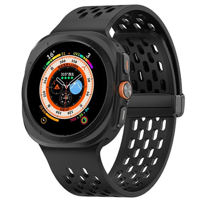 KALEBOL For Samsung Galaxy Watch Ultra 47mm Silicone Band Magnetic Replacement Strap