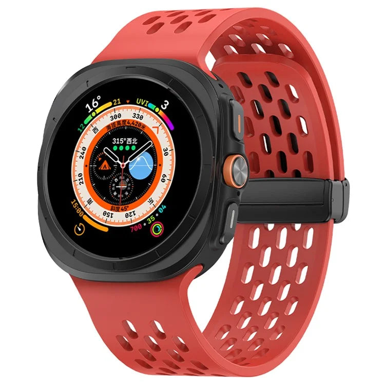 KALEBOL For Samsung Galaxy Watch Ultra 47mm Silicone Band Magnetic Replacement Strap