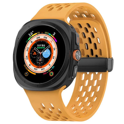 KALEBOL For Samsung Galaxy Watch Ultra 47mm Silicone Band Magnetic Replacement Strap