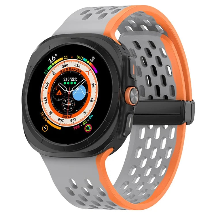 KALEBOL For Samsung Galaxy Watch Ultra 47mm Silicone Band Magnetic Replacement Strap