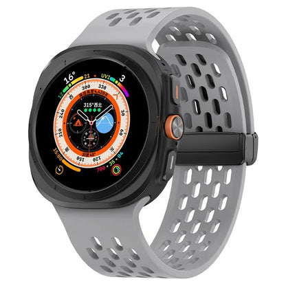 KALEBOL For Samsung Galaxy Watch Ultra 47mm Silicone Band Magnetic Replacement Strap