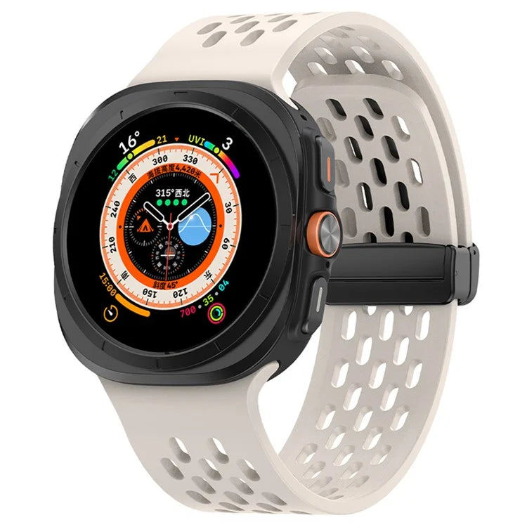 KALEBOL For Samsung Galaxy Watch Ultra 47mm Silicone Band Magnetic Replacement Strap