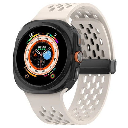 KALEBOL For Samsung Galaxy Watch Ultra 47mm Silicone Band Magnetic Replacement Strap