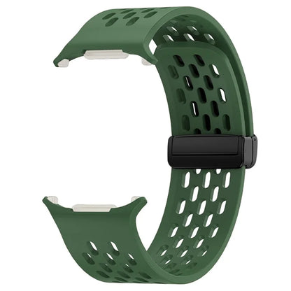 KALEBOL For Samsung Galaxy Watch Ultra 47mm Silicone Band Magnetic Replacement Strap