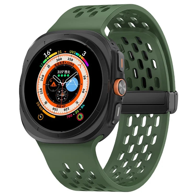 KALEBOL For Samsung Galaxy Watch Ultra 47mm Silicone Band Magnetic Replacement Strap