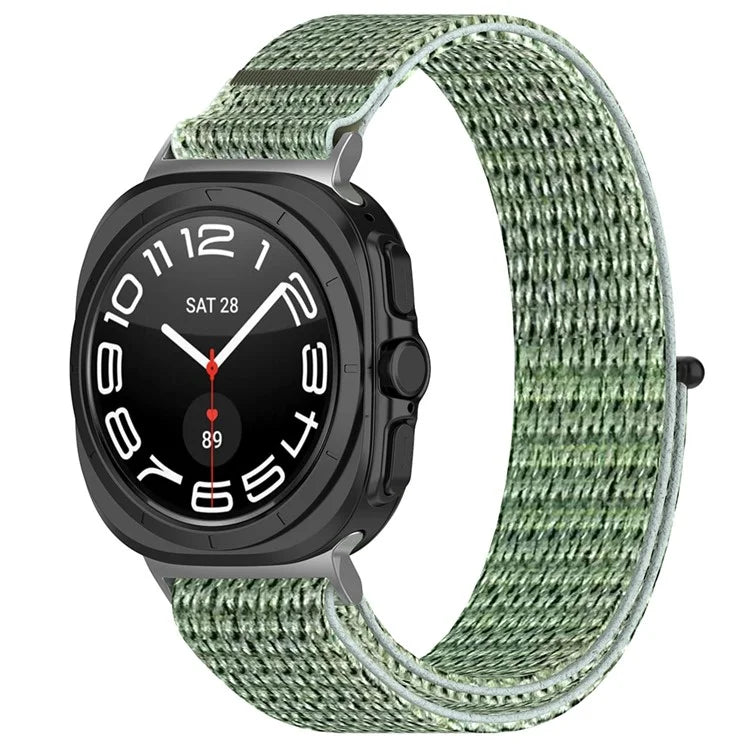 KALEBOL For Samsung Galaxy Watch Ultra 47mm Watch Strap Magic Tape Braided Nylon Wrist Band