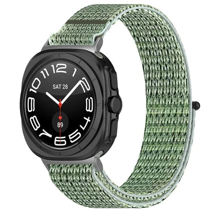 KALEBOL For Samsung Galaxy Watch Ultra 47mm Watch Strap Magic Tape Braided Nylon Wrist Band