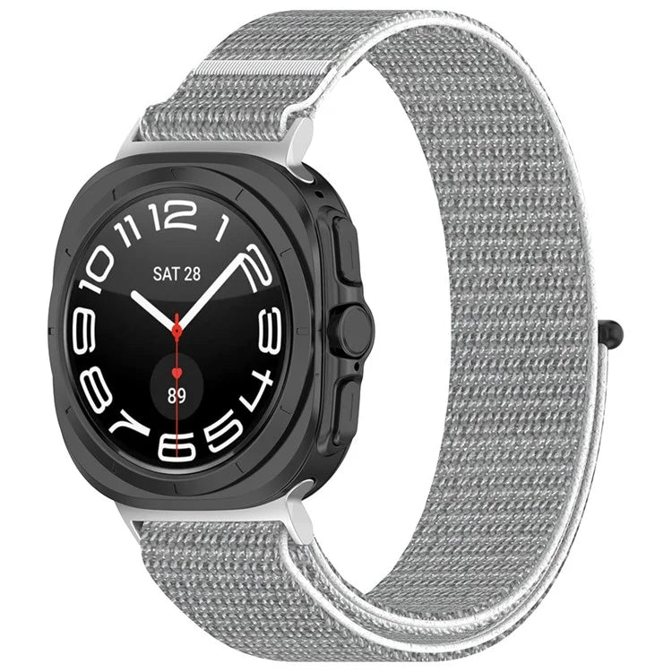 KALEBOL For Samsung Galaxy Watch Ultra 47mm Watch Strap Magic Tape Braided Nylon Wrist Band
