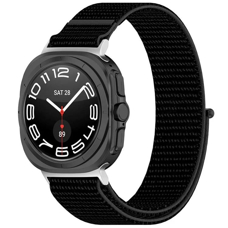 KALEBOL For Samsung Galaxy Watch Ultra 47mm Watch Strap Magic Tape Braided Nylon Wrist Band