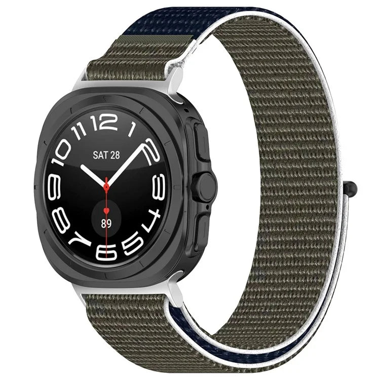 KALEBOL For Samsung Galaxy Watch Ultra 47mm Watch Strap Magic Tape Braided Nylon Wrist Band