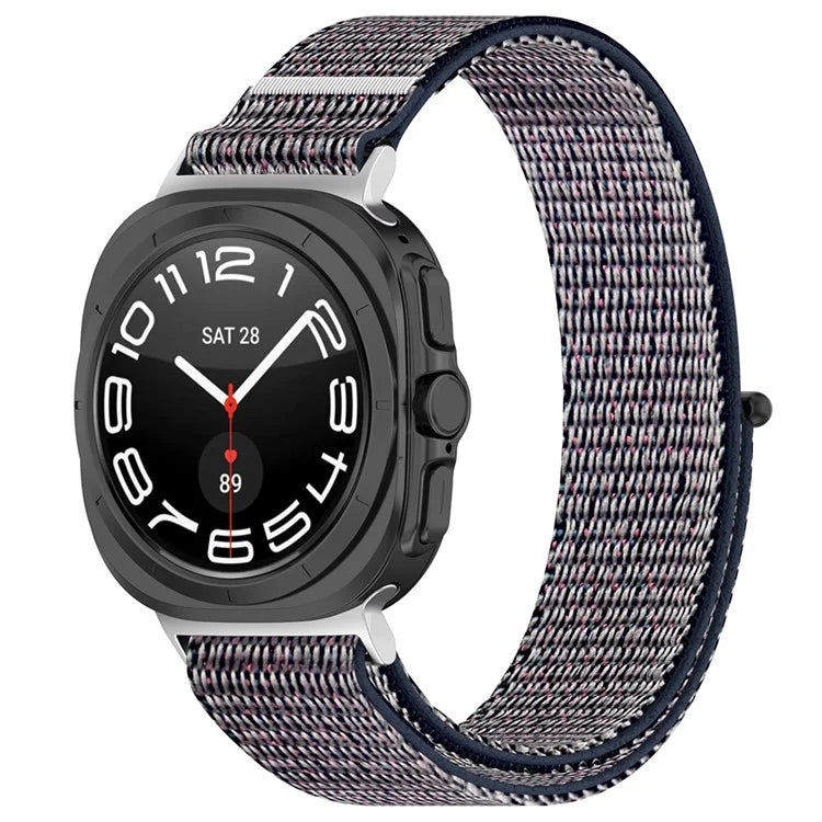 KALEBOL For Samsung Galaxy Watch Ultra 47mm Watch Strap Magic Tape Braided Nylon Wrist Band