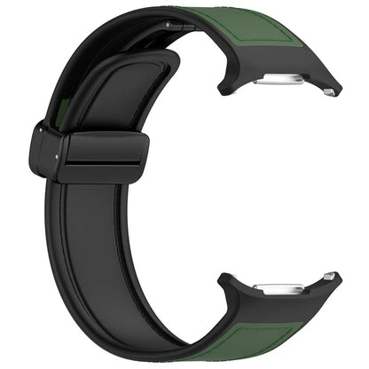 KALEBOL For Samsung Galaxy Watch Ultra 47mm Watch Strap Leather Coated Silicone Band with Magnetic Buckle