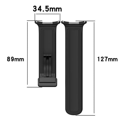 KALEBOL For Samsung Galaxy Watch Ultra 47mm Watch Strap Leather Coated Silicone Band with Magnetic Buckle
