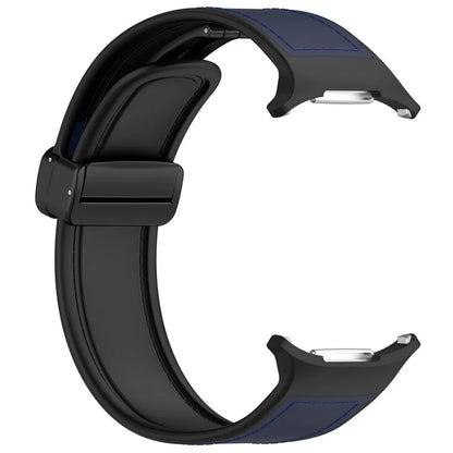 KALEBOL For Samsung Galaxy Watch Ultra 47mm Watch Strap Leather Coated Silicone Band with Magnetic Buckle