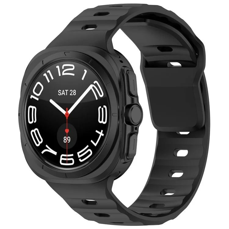 KALEBOL For Samsung Galaxy Watch Ultra 47mm Silicone Watchband Watch Strap with Square Buckle