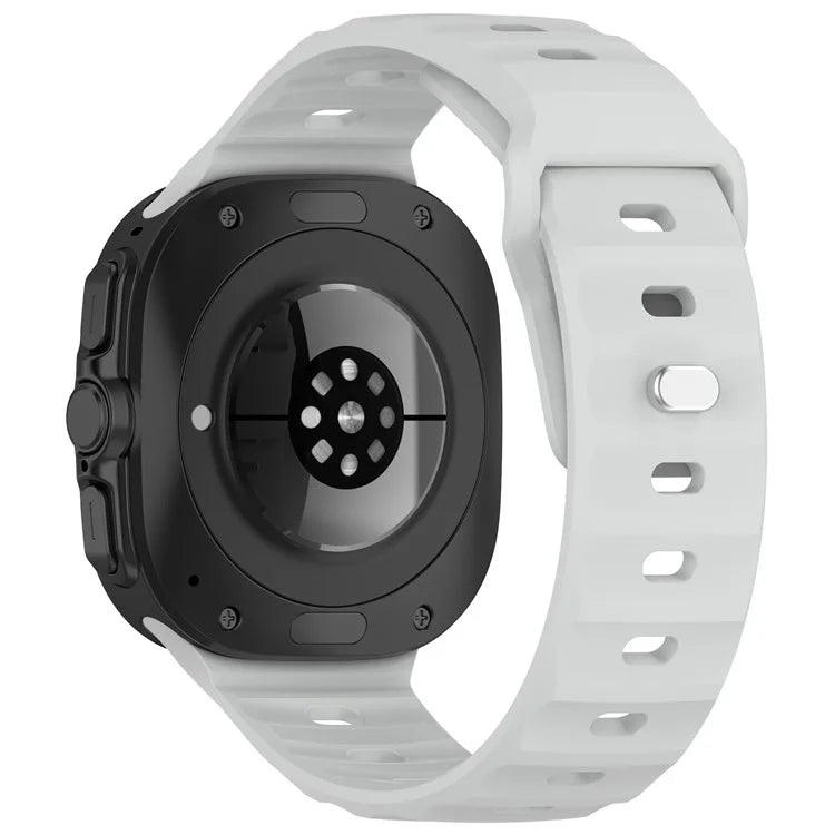 KALEBOL For Samsung Galaxy Watch Ultra 47mm Silicone Watchband Watch Strap with Square Buckle