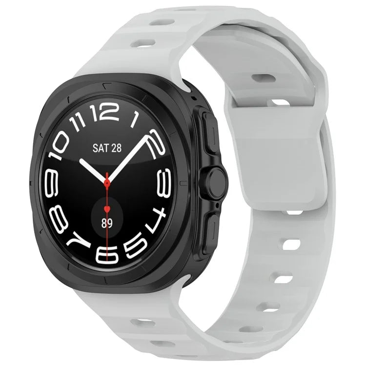 KALEBOL For Samsung Galaxy Watch Ultra 47mm Silicone Watchband Watch Strap with Square Buckle