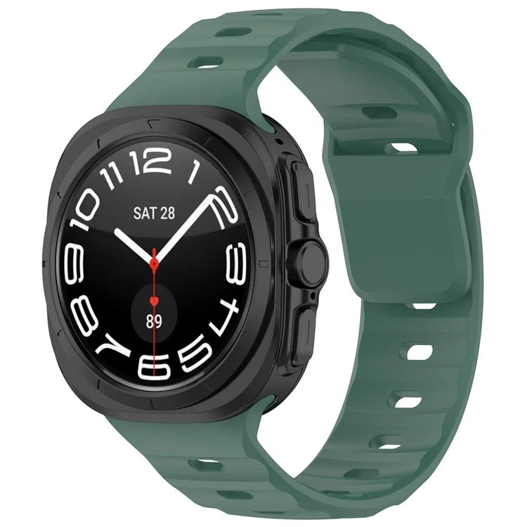 KALEBOL For Samsung Galaxy Watch Ultra 47mm Silicone Watchband Watch Strap with Square Buckle