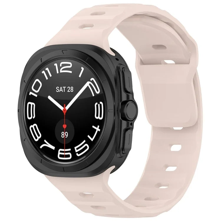KALEBOL For Samsung Galaxy Watch Ultra 47mm Silicone Watchband Watch Strap with Square Buckle