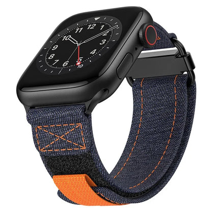 KALEBOL For Apple Watch 10 46mm / Ultra 2 / Ultra 49mm / 9 8 7 45mm / SE (2023) SE (2022) SE 6 5 4 44mm / 3 2 1 42mm Breathable Magic Tape Nylon Strap
