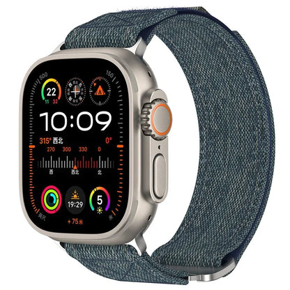 KALEBOL For Apple Watch 10 46mm / Ultra 2 / Ultra 49mm / 9 8 7 45mm / SE (2023) SE (2022) SE 6 5 4 44mm / 3 2 1 42mm Watch Band Nylon Loop Strap
