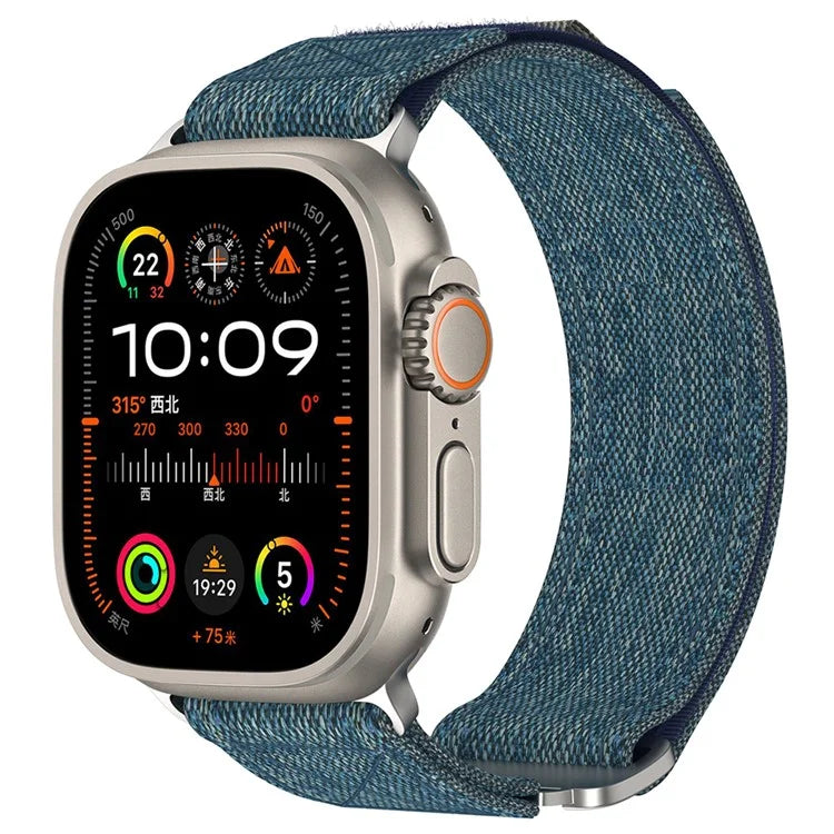 KALEBOL For Apple Watch 10 46mm / Ultra 2 / Ultra 49mm / 9 8 7 45mm / SE (2023) SE (2022) SE 6 5 4 44mm / 3 2 1 42mm Watch Band Nylon Loop Strap
