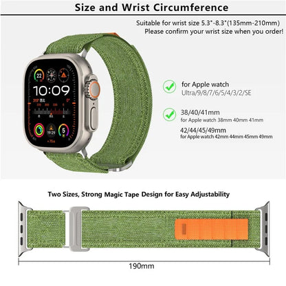 KALEBOL For Apple Watch Series 10 42mm / 9 8 7 41mm / SE (2023) SE (2022) SE 6 5 4 40mm / 3 2 1 38mm Nylon Watch Band Adjustable Strap