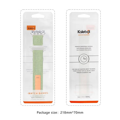 KALEBOL For Apple Watch Series 10 42mm / 9 8 7 41mm / SE (2023) SE (2022) SE 6 5 4 40mm / 3 2 1 38mm Nylon Watch Band Adjustable Strap