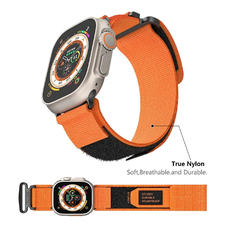KALEBOL For Apple Watch 10 46mm / Ultra 2 / Ultra 49mm / 9 8 7 45mm / SE (2023) SE (2022) SE 6 5 4 44mm / 3 2 1 42mm Nylon Strap