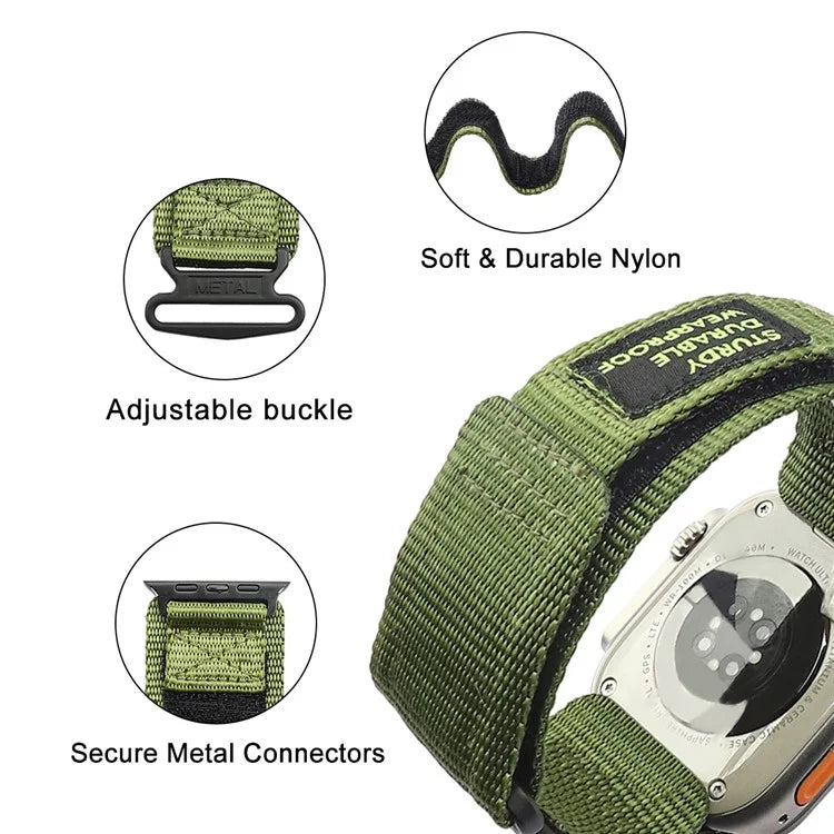 KALEBOL For Apple Watch Series 10 42mm / 9 8 7 41mm / SE (2023) SE (2022) SE 6 5 4 40mm / 3 2 1 38mm Nylon Strap