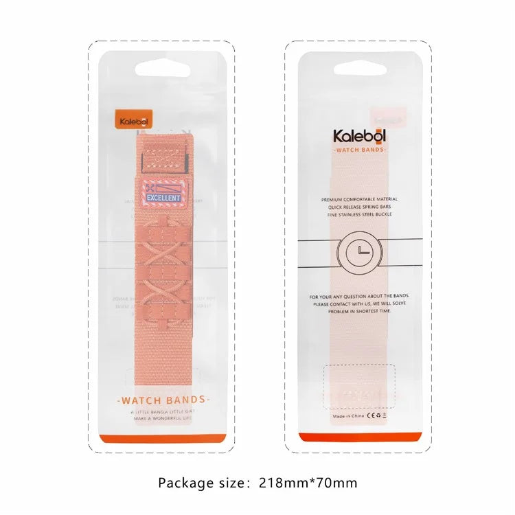 KALEBOL For Huawei Watch GT 4 46mm / 4 Pro / 4 Watch Band 22mm Loop Fastener Nylon Wrist Strap