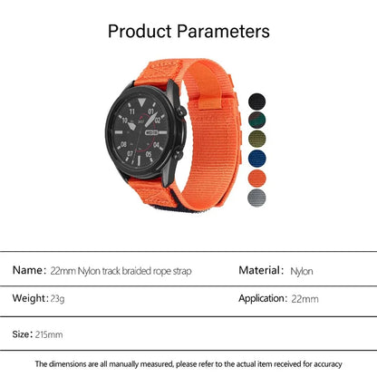 KALEBOL For Huawei Watch GT 4 46mm / 4 Pro / 4 Watch Band 22mm Loop Fastener Nylon Wrist Strap