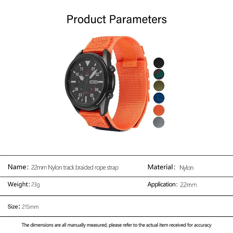 KALEBOL For Huawei Watch GT 4 46mm / 4 Pro / 4 Watch Band 22mm Loop Fastener Nylon Wrist Strap