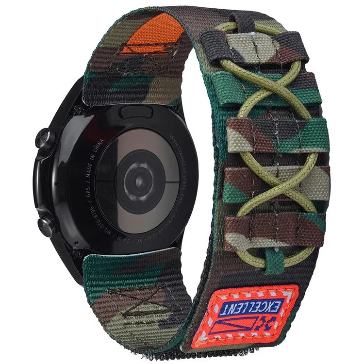 KALEBOL For Huawei Watch GT 3 Pro 43mm / GT 3 42mm Watch Band 20mm Loop Fastener Nylon Wrist Strap
