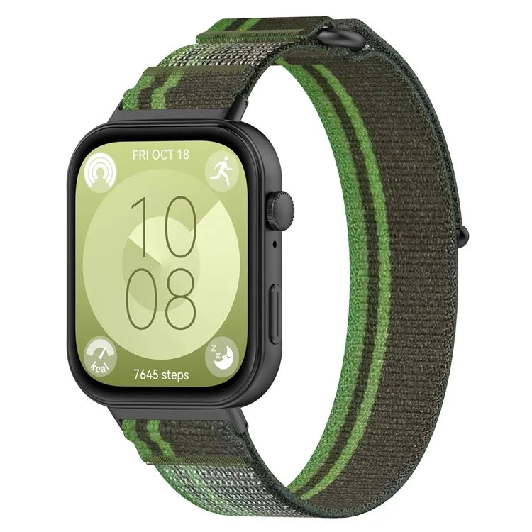 KALEBOL For Huawei Watch Fit 3 Watch Strap Breathable Nylon Sport Strap