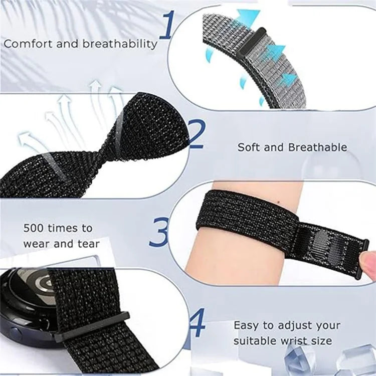 KALEBOL For Huawei Watch Fit 3 Strap Magic Tape Nylon Soft Watch Band