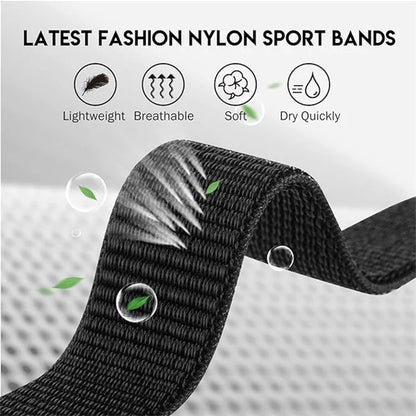 KALEBOL For Huawei Watch Fit 3 Strap Magic Tape Nylon Soft Watch Band