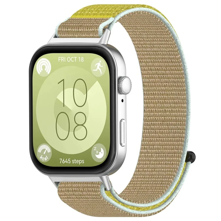 KALEBOL For Huawei Watch Fit 3 Strap Magic Tape Nylon Soft Watch Band