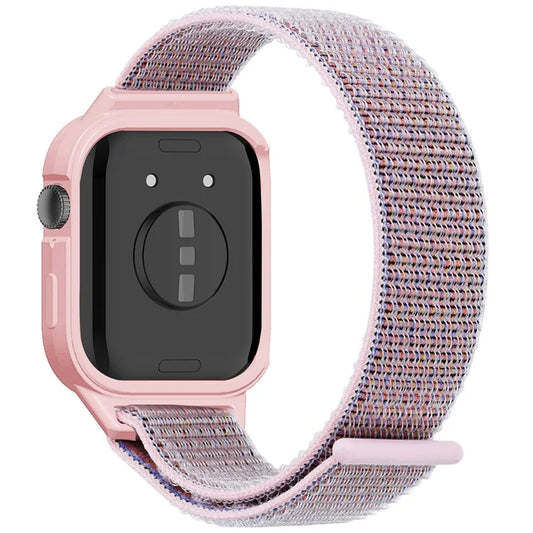 Integrated Watch Strap for Huawei Watch Fit 3 Woven Nylon Watchband with TPU Watch Case