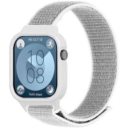 Integrated Watch Strap for Huawei Watch Fit 3 Woven Nylon Watchband with TPU Watch Case