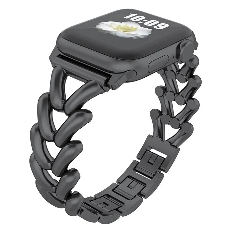 KALEBOL For Apple Watch 10 46mm / Ultra 2 / Ultra 49mm / 9 8 7 45mm / SE (2023) SE (2022) SE 6 5 4 44mm / 3 2 1 42mm Zinc Alloy Band V-Shape