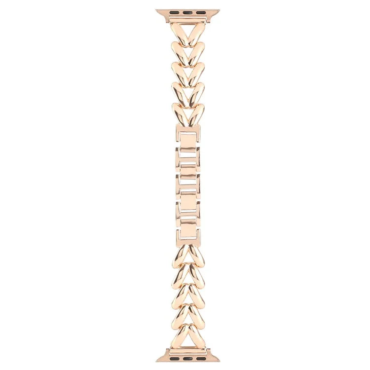 KALEBOL For Apple Watch 10 46mm / Ultra 2 / Ultra 49mm / 9 8 7 45mm / SE (2023) SE (2022) SE 6 5 4 44mm / 3 2 1 42mm Zinc Alloy Band V-Shape