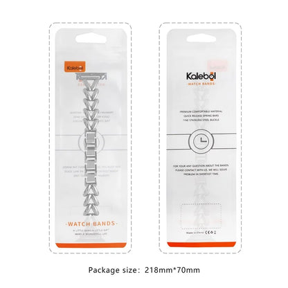 KALEBOL For Apple Watch 10 46mm / Ultra 2 / Ultra 49mm / 9 8 7 45mm / SE (2023) SE (2022) SE 6 5 4 44mm / 3 2 1 42mm Zinc Alloy Band V-Shape