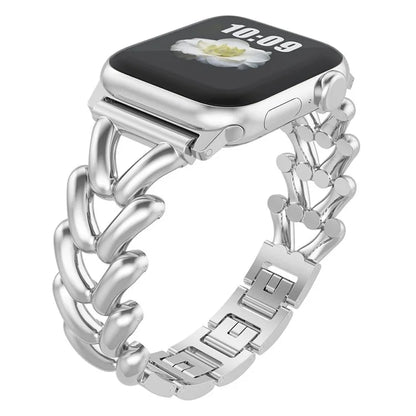 KALEBOL For Apple Watch 10 46mm / Ultra 2 / Ultra 49mm / 9 8 7 45mm / SE (2023) SE (2022) SE 6 5 4 44mm / 3 2 1 42mm Zinc Alloy Band V-Shape