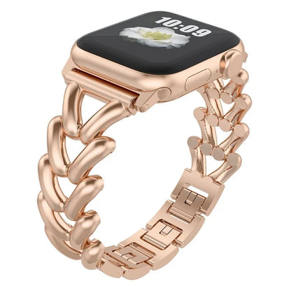 KALEBOL For Apple Watch Series 10 42mm / 9 8 7 41mm / SE (2023) SE (2022) SE 6 5 4 40mm / 3 2 1 38mm Watch Band Zinc Alloy Strap V-Shape