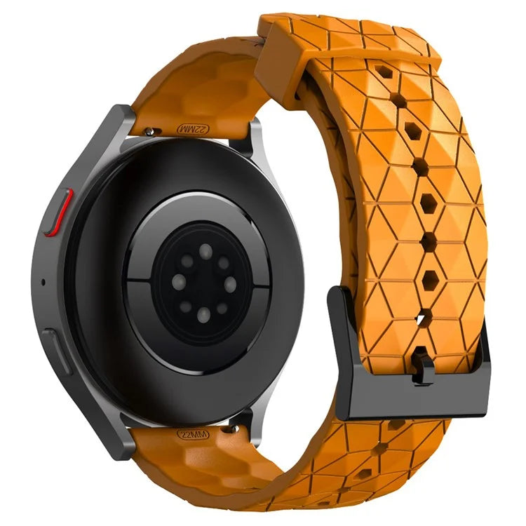KALEBOL For Huawei Watch 4 / 4 Pro / GT 4 46mm Watch Band 22mm Football Pattern Silicone Strap